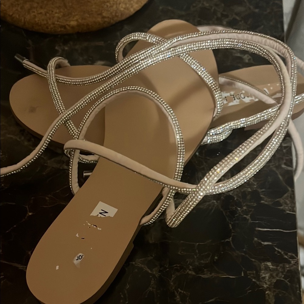 Steve Madden Silver Rhinestone Sandals